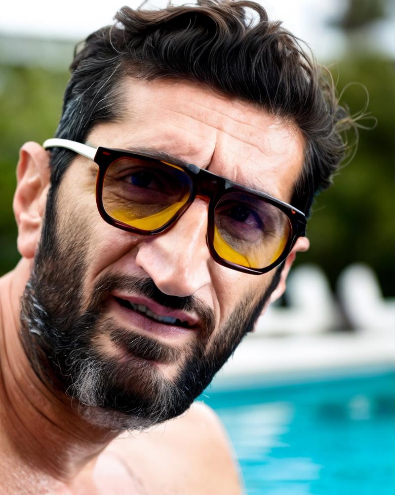 05732-2383809725-photo of (Fares Fares_1.3) standing by the pool, wet, big (long_1.2) (scruffy_1.1) (beard_1.2), 50 years old, reading glasses, s.jpg